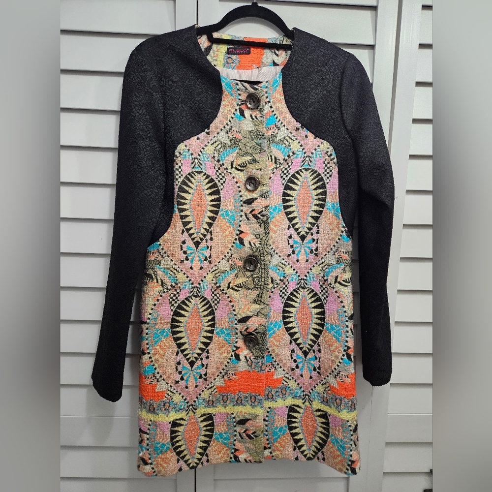 NWOT Custo Barcelona Colorful Jacket/Coat 38